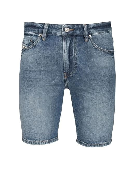 DIESEL Blue Denim Shorts for men