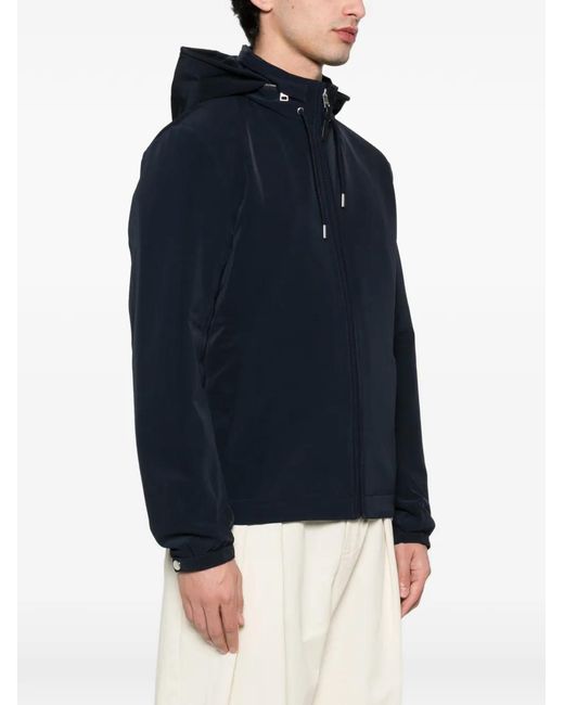 Sandro Blue Zip-Up Hooded Jacket for men