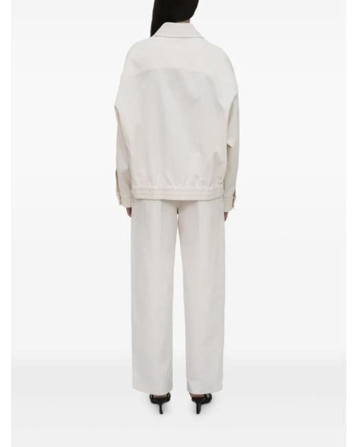 Giacca Leggera Con Zip di Rosetta Getty in White