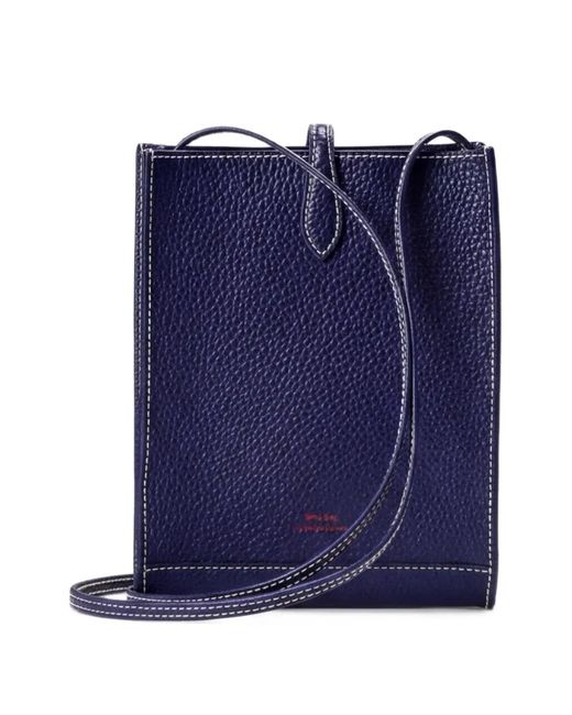 Polo Ralph Lauren Blue Polo Play Leather Pocket Crossbody Bag