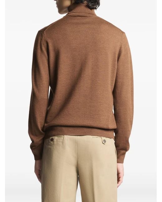 Pull À Bords Côtelés Fay pour homme en coloris Brown