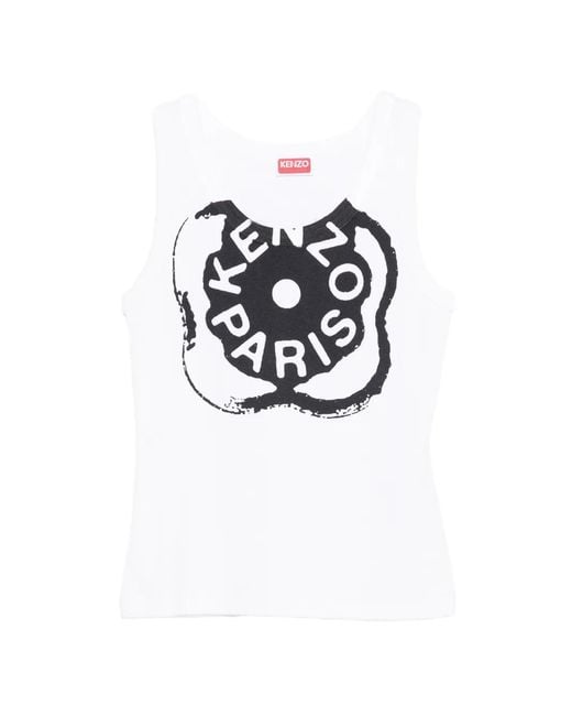 KENZO White Débardeur À Imprimé Graphique