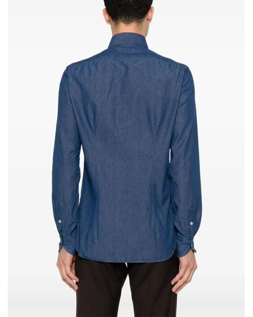 Xacus Blue Cotton Shirt for men