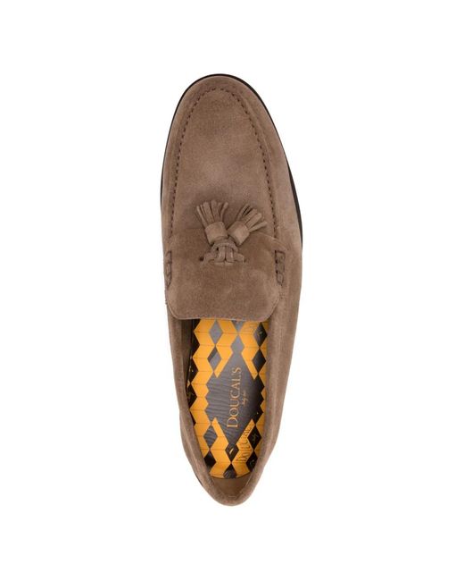 Doucal's Brown Tassel Loafers for men