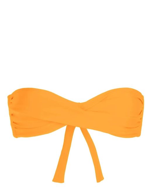Amir Slama Orange Twist-Detail Bikini Top