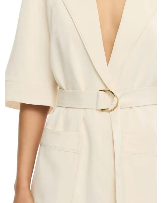 Significant Other White Bowie Belted Collared Mini Dress