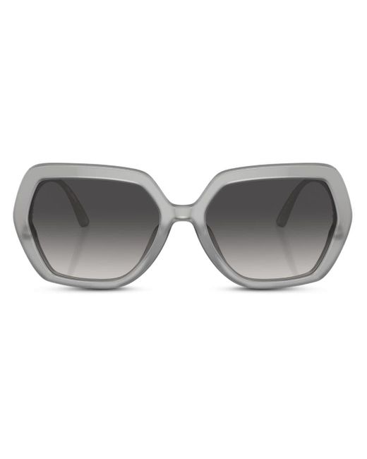 Dolce & Gabbana Gray Crystal Oversize-frame Sunglasses
