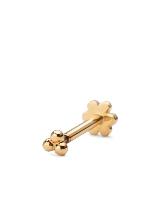 Maria Tash Metallic 18Kt Ball Trinity Single Earring