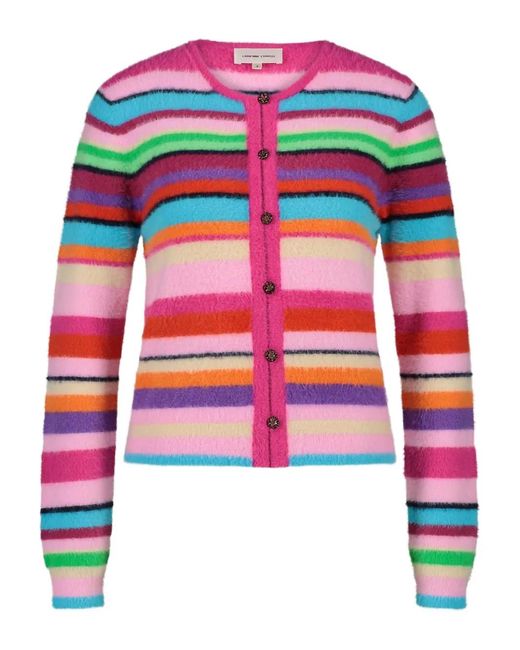 FABIENNE CHAPOT Red Striped Cardigan
