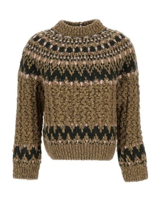 Maglione A Fantasia di Moncler in Green