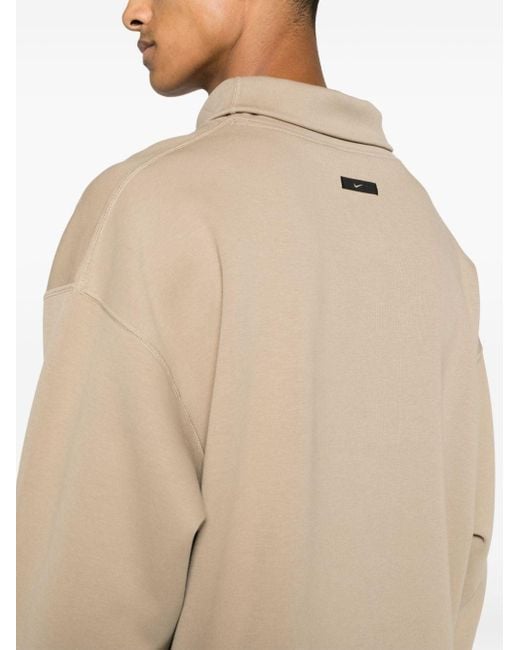 Nike Natural Logo-print Long-sleeve Hoodie for men