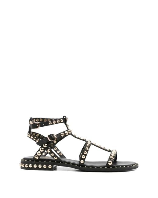 Ash White Precious Stud-Embellished Sandals