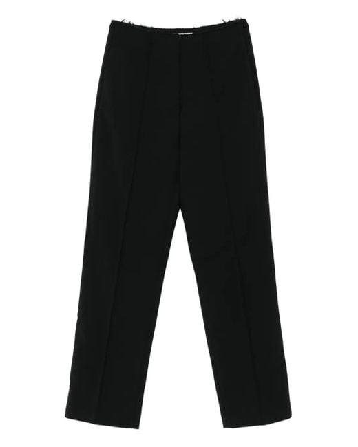 Entire studios Black Zerobound Raw-Edge Trousers