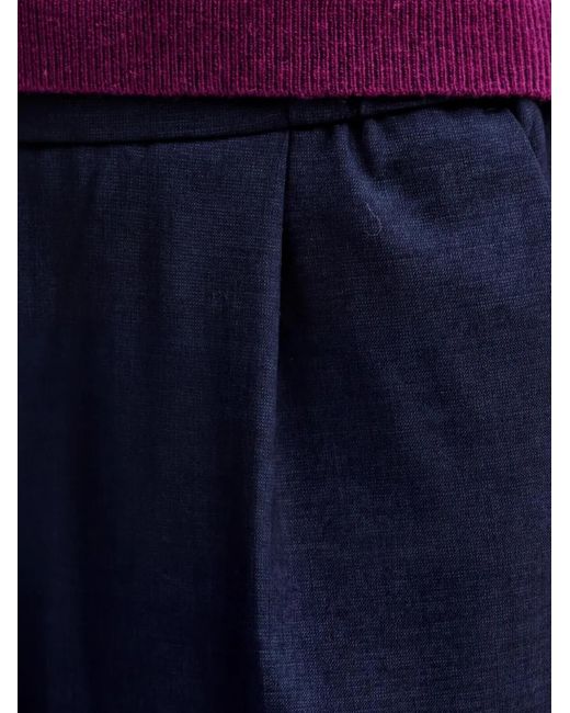 Benetton Blue Pleated Trousers