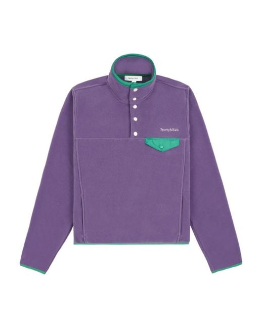 Sporty & Rich ロゴ スウェットシャツ Purple