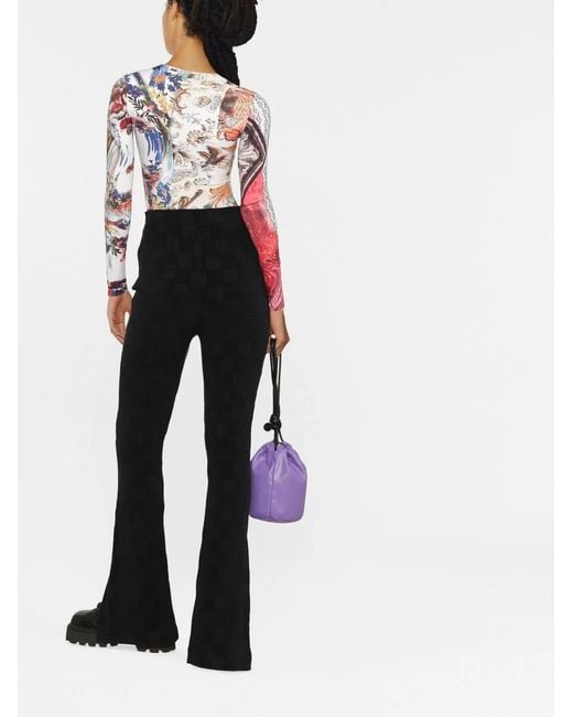 Ambush Flared Broek in het Black