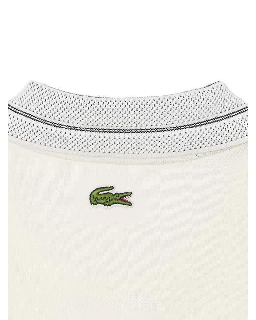 Polo À Patch Logo Lacoste pour homme en coloris White