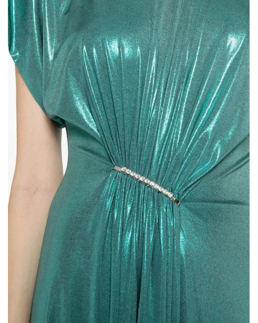 Nissa Green Draped Gown