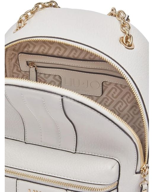 Liu Jo White Chain Detail Backpack