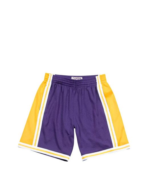 Mitchell & Ness Purple Nba Los Angeles Lakers Swingman Shorts for men
