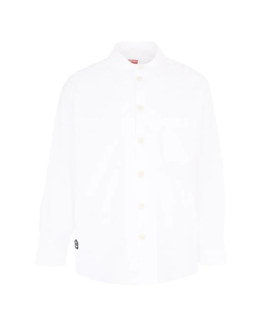 KENZO White Chedst-Pocket Shirt for men