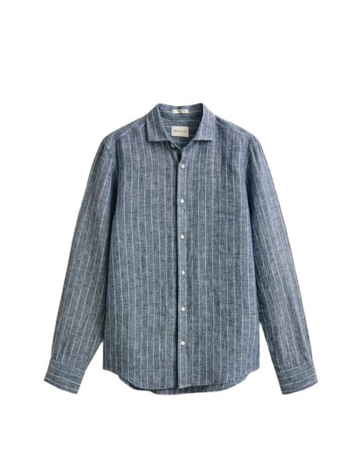 Gant Blue Striped Linen Shirt for men