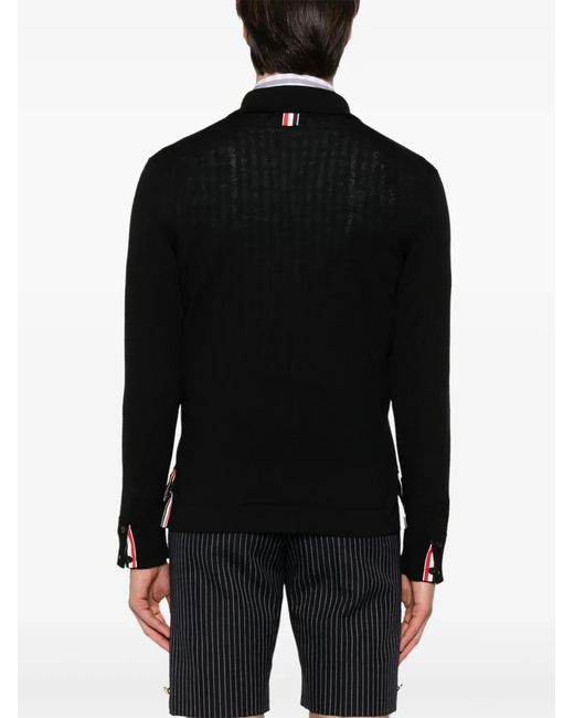 Cárdigan de 'Button Down' Thom Browne de hombre de color Black