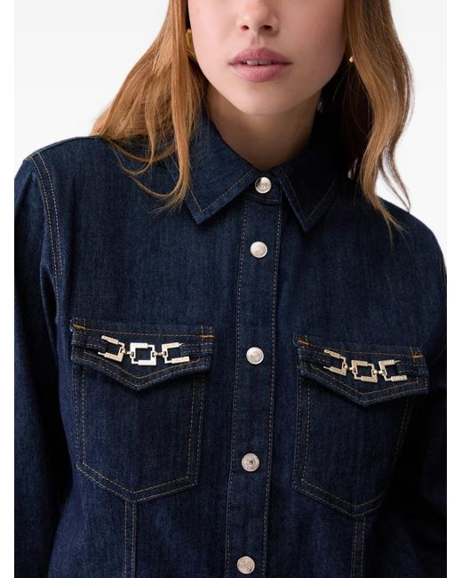 Liu Jo Blue Slim Fit Denim Shirt