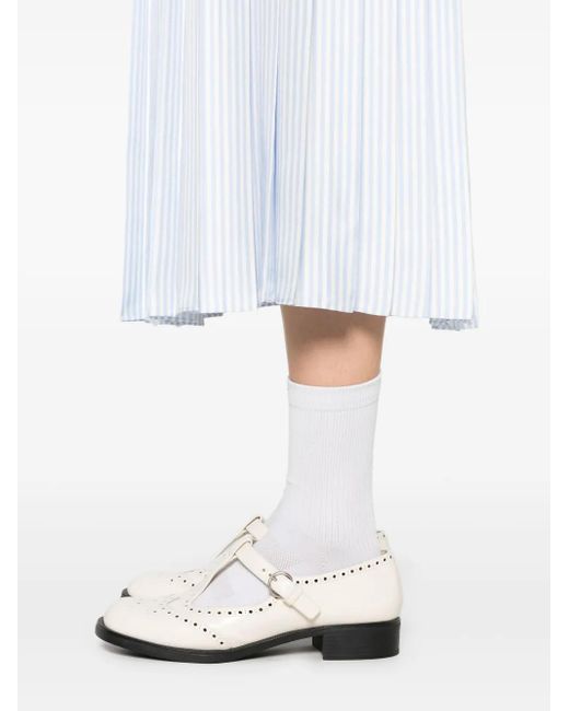 Thom Browne Blue Gestreifter Midirock