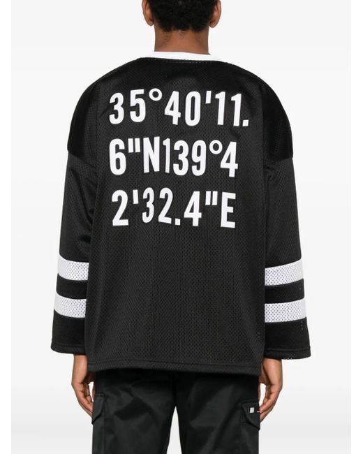 (w)taps Black Netminder Logo T-Shirt for men
