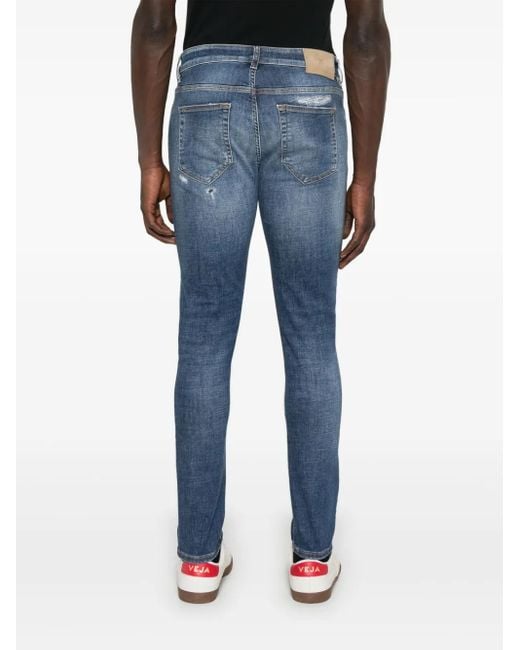 PT Torino Blue Logo-Patch Jeans for men