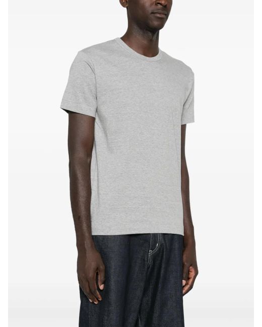 COMME DES GARÇONS PLAY Gray Signature Heart-Patch T-Shirt