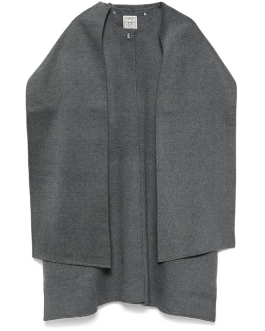 Totême Gray Wool Cape