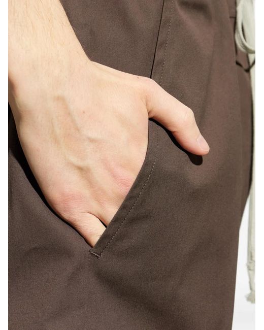 Rick Owens Brown Drawstring Trousers for men