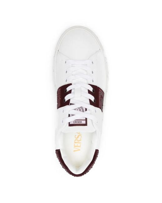 Versace White Sneakers Mit Greca-Detail