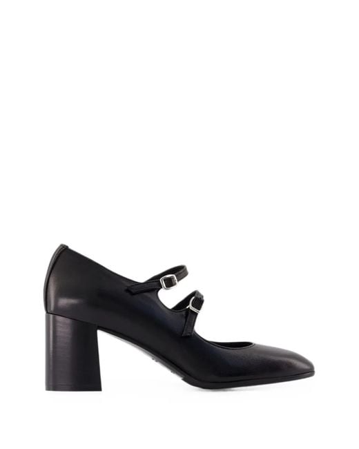 CAREL PARIS Black Alice Flex Buckle-Strap Pumps