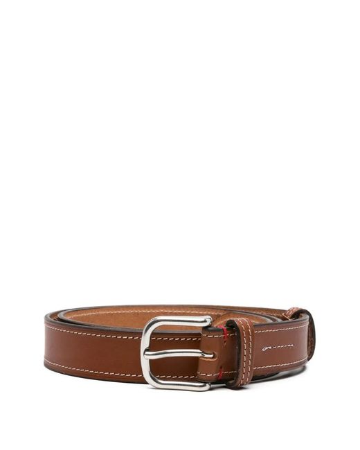 Eleventy Brown Leather Belt for men