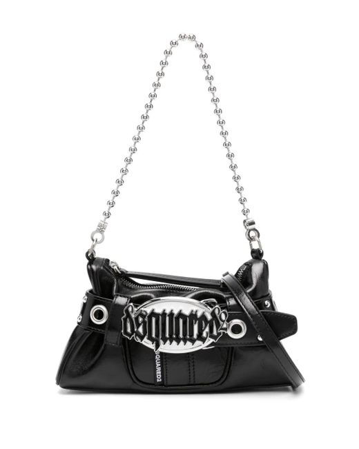 Bolso de mano Gothic Belt de cuero DSquared² de color White