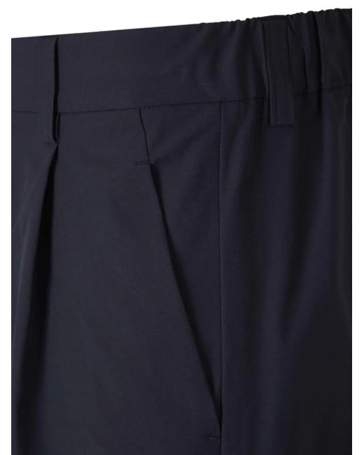 Herno Blue Pleated Shorts for men
