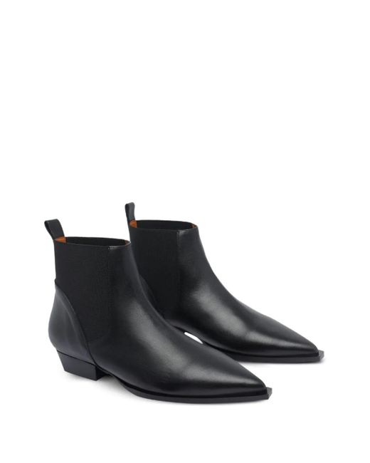 Angel Alarcon ポインテッドトゥ ブーツ Black