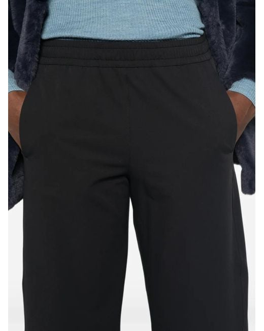 Herno White Elasticated-Waistband Trousers