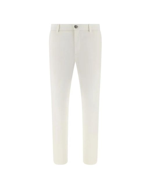 Boggi White Logo-Detail Trousers for men