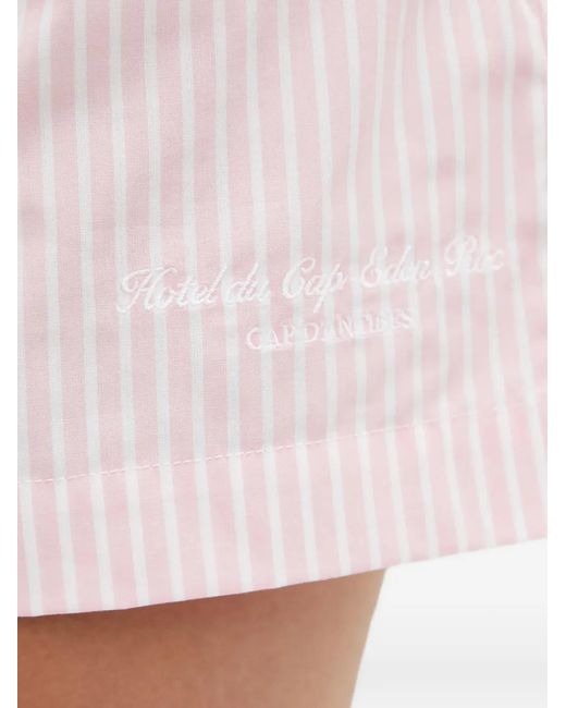 Sporty & Rich Hotel Eden Roc ストライプ ショートパンツ White