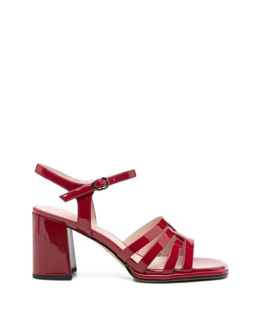SERGIO MORETTI FIRENZE Pink Patent-Finish Strappy Sandals