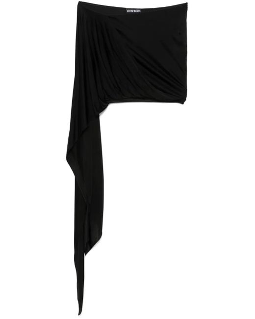 David Koma ドレープ ミニスカート Black