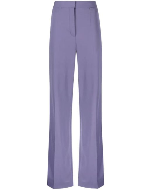 Stella McCartney Purple Tailored Wool Trousers