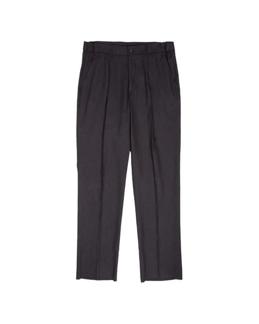 Hevò Blue Torrecane Pleated Elasticated-Waist Trousers for men
