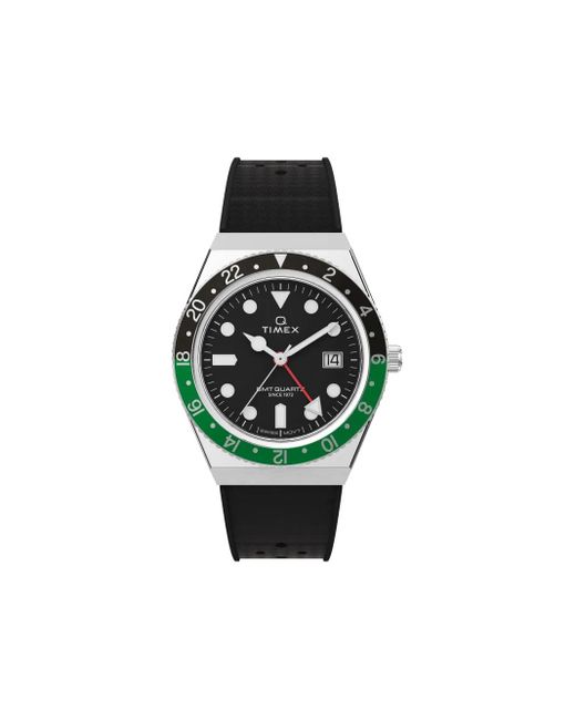 Timex Black Q Gmt 38Mm for men