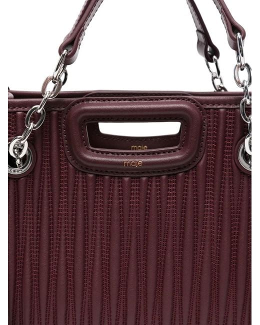 Bolso shopper acolchado Maje de color Purple
