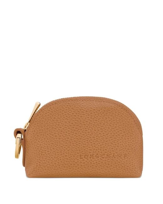 Longchamp Brown Porte-Monnaie Le Foulonné À Fini Grainé